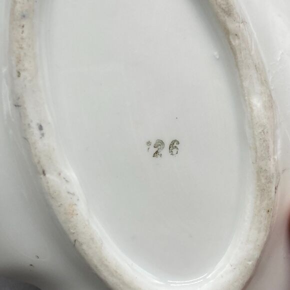 Flow Blue Canada Butter Pat Dish Antique Dominion Crest Porcelain Pre-1921 - Picture 6 of 8